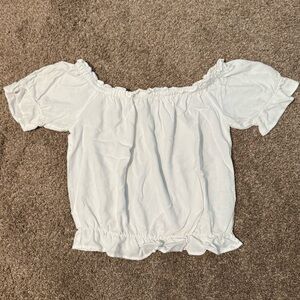 Style Envy White Off-Shoulder Crop Top